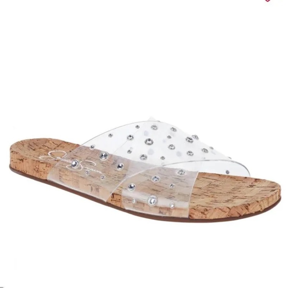 Jessica Simpson Tislie Embellished
X-Band Slide Sandal NWOT 7M/37.5